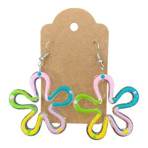 JenDore Sky Flower Handmade Dangle Drop Earrings